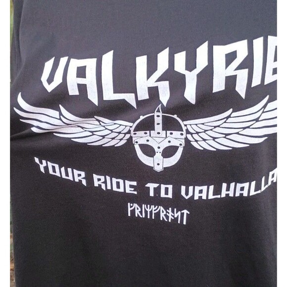 Grimfrost Valhalla Black Men's XXL Viking Gamer Cyberpunk T-Shirt Goth Grunge - Picture 3 of 10